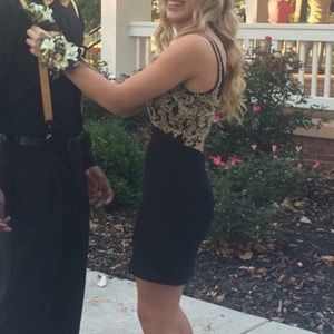 Black & Gold homecoming dress